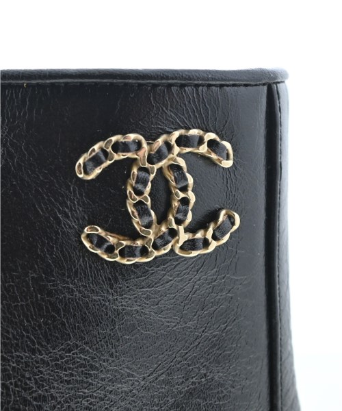 CHANEL（シャネル）ブーツ 黒 サイズ:EU37 1/2(24cm位) レディース/2200661060049