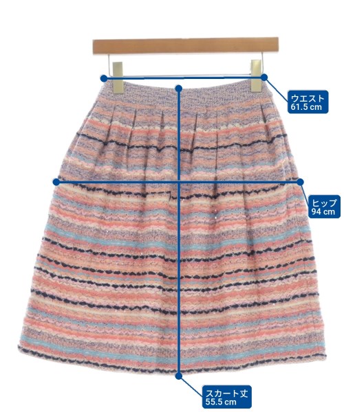 CHANEL（シャネル）ひざ丈スカート ピンク サイズ:34(XXS位) レディース/2200713610031