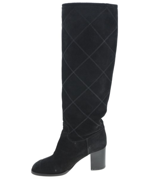 CHANEL（シャネル）ブーツ 黒 サイズ:EU34 1/2(21cm位) レディース/2200714636030