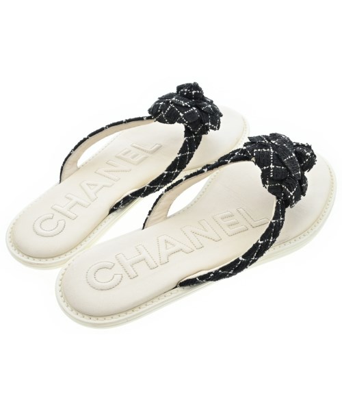 CHANEL（シャネル）サンダル 黒 サイズ:EU37(23.5cm位) レディース/2200717056507