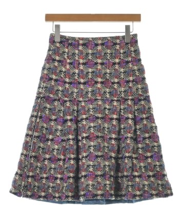 CHANEL（シャネル）ひざ丈スカート 紫 サイズ:34(XS位) レディース