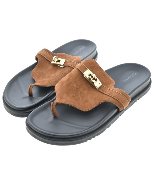 HERMES(エルメス)サンダル 茶 サイズ:EU38(24.5cm位)/2200645004069