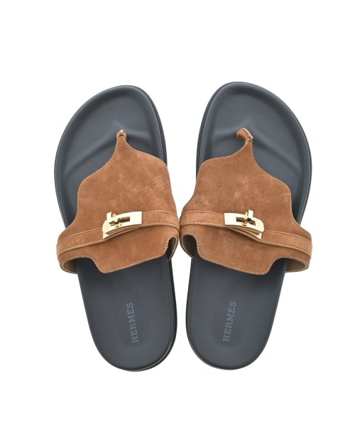 HERMES（エルメス）サンダル 茶 サイズ:EU38(24.5cm位) レディース/2200645004069