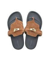 HERMES（エルメス）サンダル 茶 サイズ:EU38(24.5cm位) レディース/2200645004069