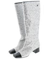 CHANEL（シャネル）ブーツ シルバー サイズ:EU38 1/2(25cm位) レディース/2200638173116