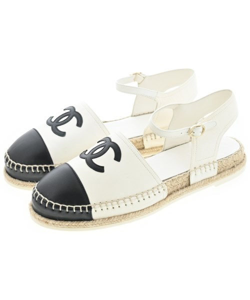 CHANEL(シャネル)エスパドリーユ 白 サイズ:EU39(25.5cm位)/2200650206052