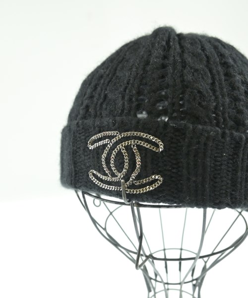CHANEL（シャネル）ニットキャップ・ビーニー 黒 サイズ:- レディース/2200651132022