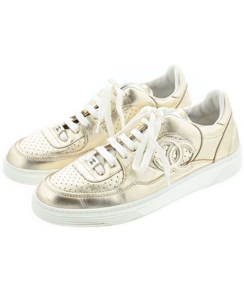 CHANEL(シャネル)スニーカー ゴールド サイズ:EU38(24.5cm位)/2200651149242