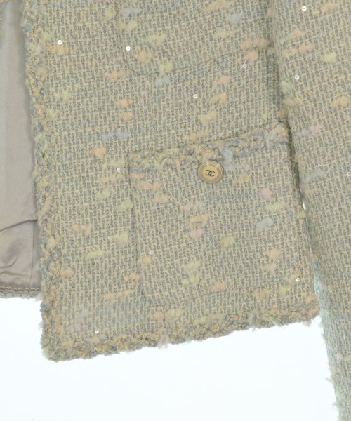 CHANEL（シャネル）ノーカラージャケット 緑 サイズ:34(XXS位) レディース/2200651204071