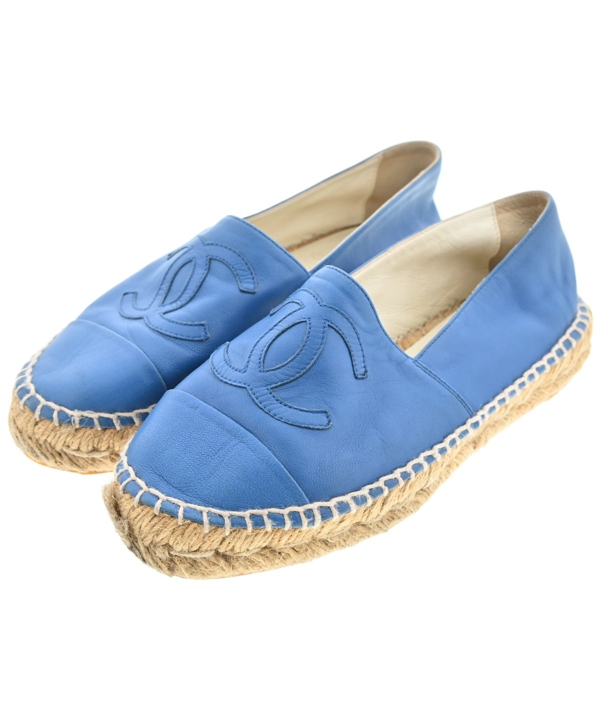 CHANEL（シャネル）エスパドリーユ 青 サイズ:EU35(21.5cm位