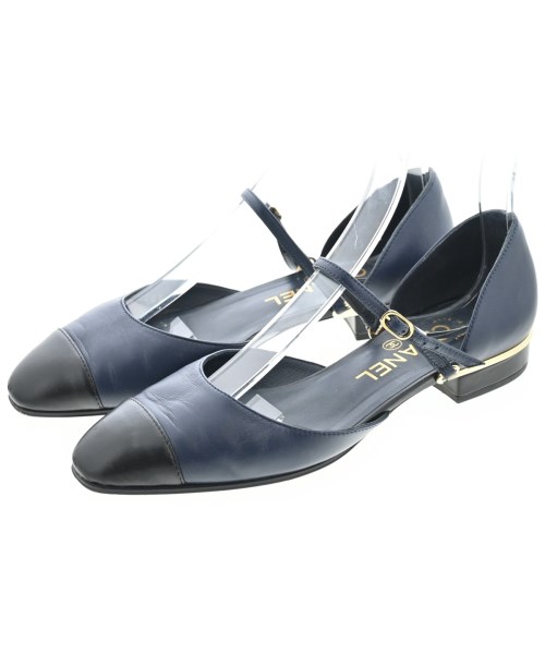 CHANEL(シャネル)サンダル 紺 サイズ:36 1/2(23cm位)/2200652617047