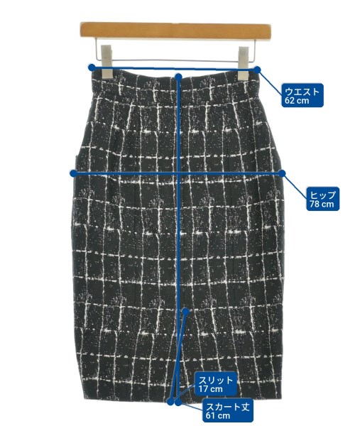 CHANEL（シャネル）ひざ丈スカート 黒 サイズ:34(XXS位) レディース/2200656165179