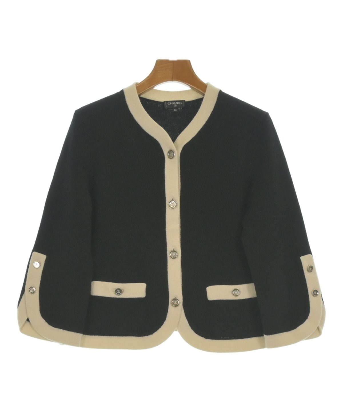 CHANEL（シャネル）カーディガン 黒 サイズ:36(XS位) レディース