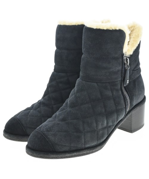 CHANEL(シャネル)ブーツ 黒 サイズ:EU38(24.5cm位)/2200662963011