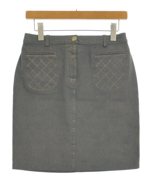 CHANEL(シャネル)ひざ丈スカート グレー サイズ:38(S位)/2200663729043