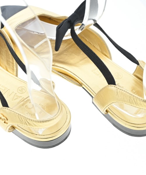 CHANEL（シャネル）サンダル ゴールド サイズ:EU37 1/2(24cm位) レディース/2200662054191