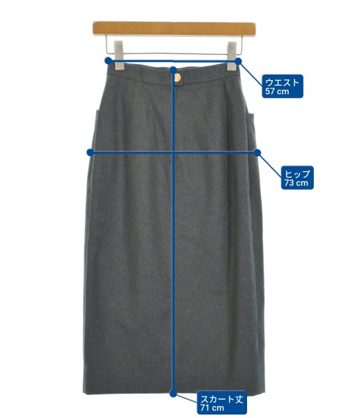 CHANEL（シャネル）ロング・マキシ丈スカート グレー サイズ:36(XS位) レディース/2200664192020