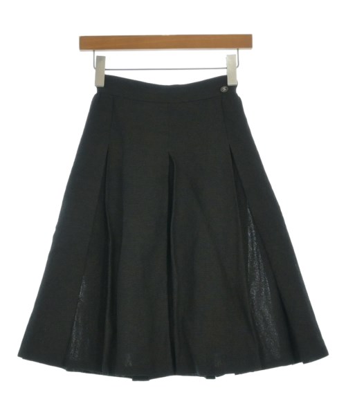 CHANEL(シャネル)ひざ丈スカート 黒 サイズ:34(XXS位)/2200666978110