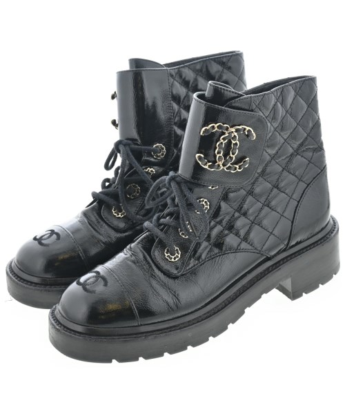 CHANEL(シャネル)ブーツ 黒 サイズ:EU38 1/2(25cm位)/2200670879014