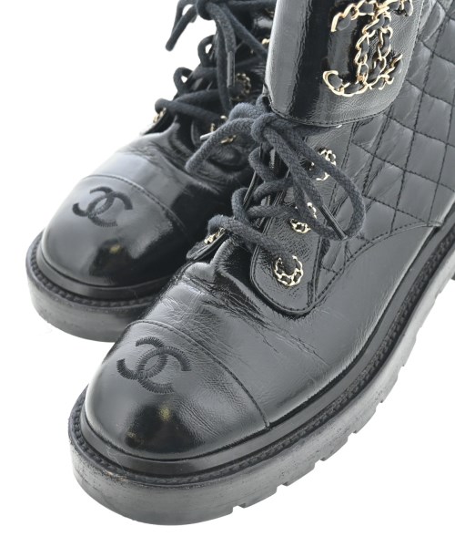 CHANEL（シャネル）ブーツ 黒 サイズ:EU38 1/2(25cm位) レディース/2200670879014