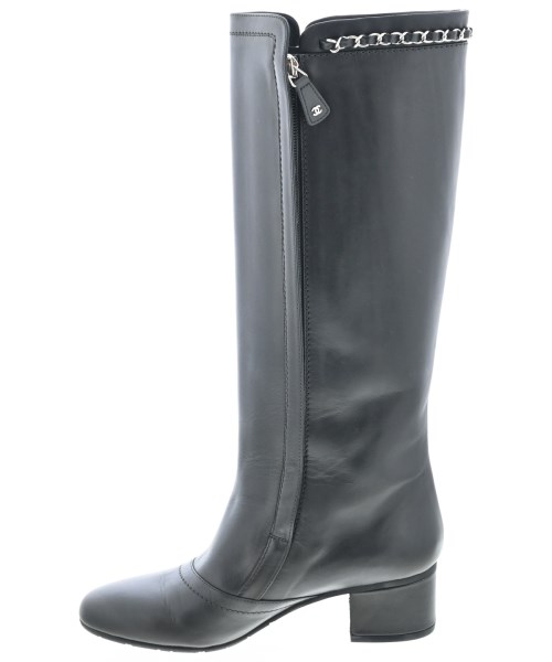 CHANEL（シャネル）ブーツ 黒 サイズ:EU38(24.5cm位) レディース/2200724944026