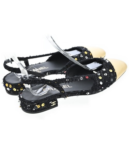 CHANEL（シャネル）サンダル 黒 サイズ:EU35 1/2(22cm位) レディース/2200733541032