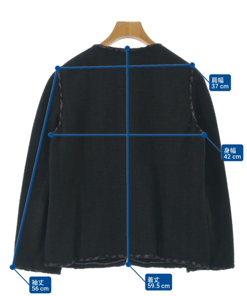 CHANEL（シャネル）ノーカラージャケット 黒 サイズ:40(M位) レディース/2200733922015