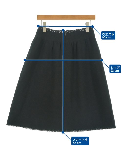 CHANEL（シャネル）ひざ丈スカート 黒 サイズ:36(XS位) レディース/2200735008168
