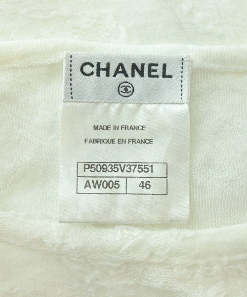 CHANEL（シャネル）Tシャツ・カットソー 白 サイズ:46(XL位) レディース/2200714398273