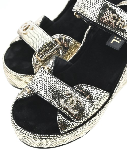 CHANEL（シャネル）サンダル シルバー サイズ:EU38(24.5cm位) レディース/2200724349159