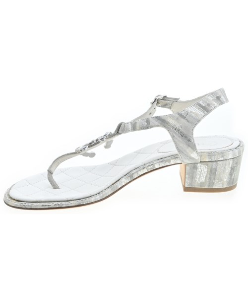 CHANEL（シャネル）サンダル グレー サイズ:36 1/2(22.5cm位) レディース/2200724481033