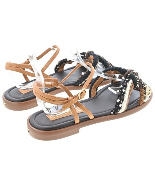 CHANEL（シャネル）サンダル 茶 サイズ:EU38 1/2(25cm位) レディース/2200724611096