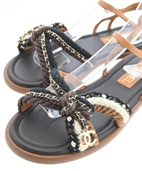 CHANEL（シャネル）サンダル 茶 サイズ:EU38 1/2(25cm位) レディース/2200724611096