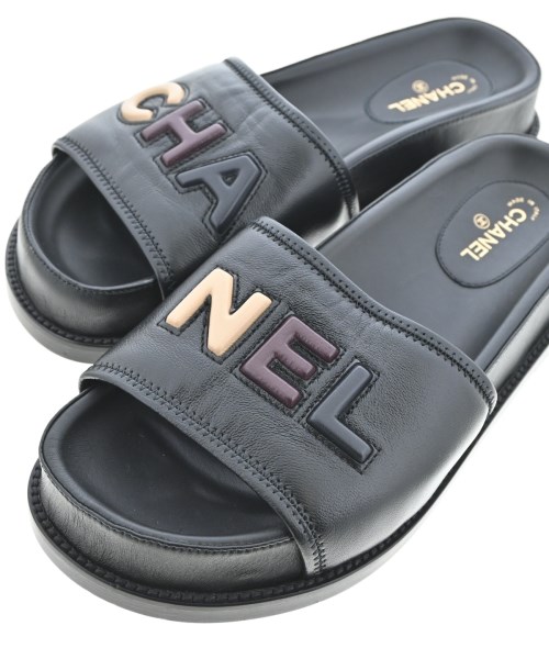 CHANEL（シャネル）サンダル 黒 サイズ:EU38 1/2(25cm位) レディース/2200724611133