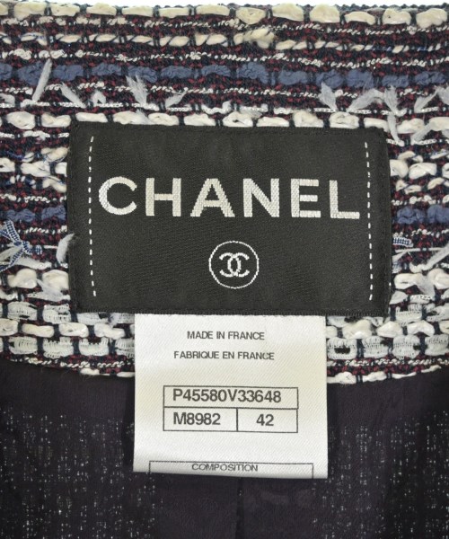 CHANEL（シャネル）ノーカラージャケット 紺 サイズ:42(M位) レディース/2200726340055