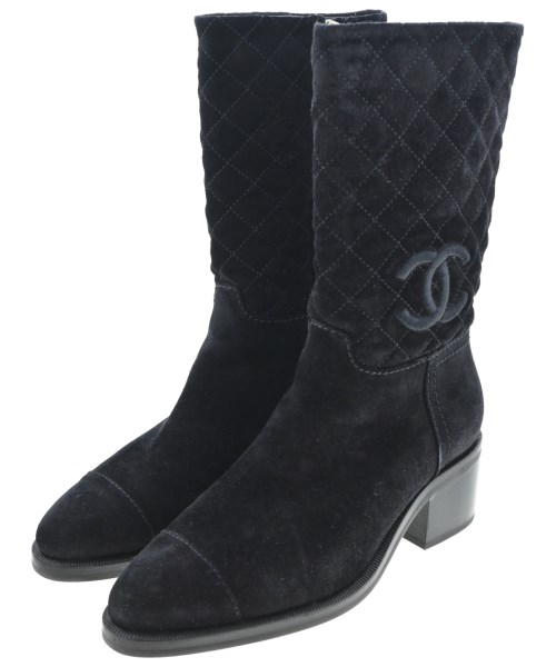 CHANEL(シャネル)ブーツ 黒 サイズ:EU38 1/2(25cm位)/2200673900241
