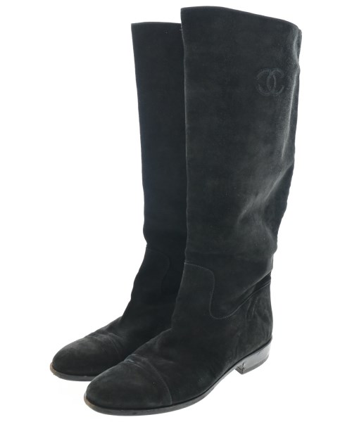 CHANEL(シャネル)ブーツ 黒 サイズ:EU39(25.5cm位)/2200684306094