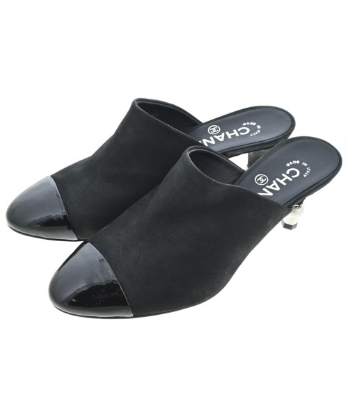 CHANEL(シャネル)サンダル 黒 サイズ:EU37 1/2(24cm位)/2200684824048