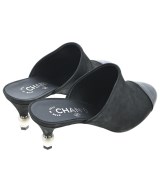 CHANEL（シャネル）サンダル 黒 サイズ:EU37 1/2(24cm位) レディース/2200684824048
