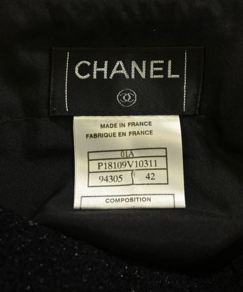 CHANEL（シャネル）ひざ丈スカート 黒 サイズ:42(M位) レディース/2200685103029