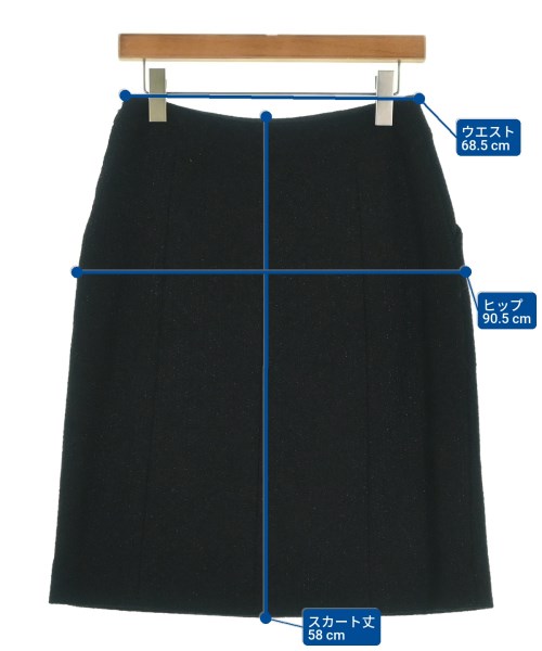 CHANEL（シャネル）ひざ丈スカート 黒 サイズ:42(M位) レディース/2200685103029