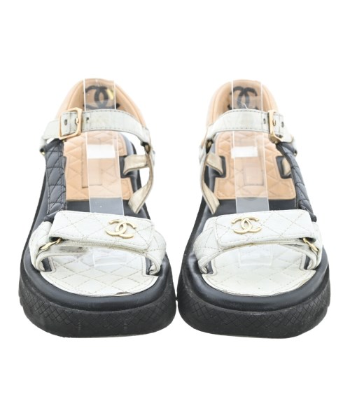 CHANEL（シャネル）サンダル 黒 サイズ:EU38(24.5cm位) レディース/2200683237085