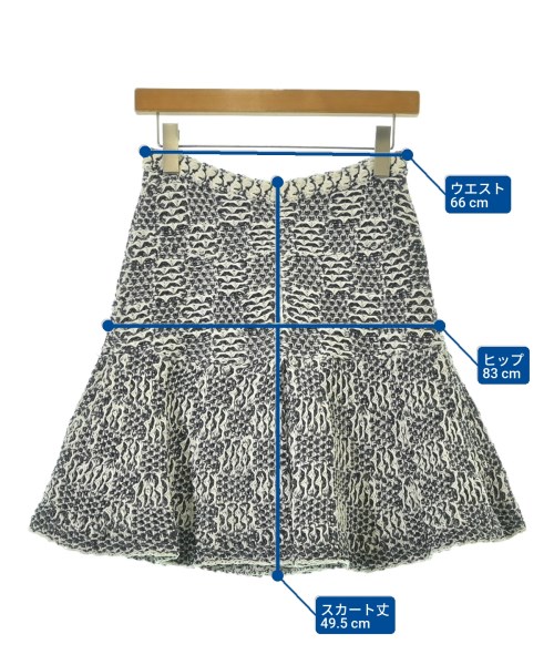 CHANEL（シャネル）ひざ丈スカート 紺 サイズ:36(XS位) レディース/2200689371011