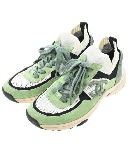 CHANEL(シャネル)スニーカー 緑 サイズ:EU39(25.5cm位)/2200690792010