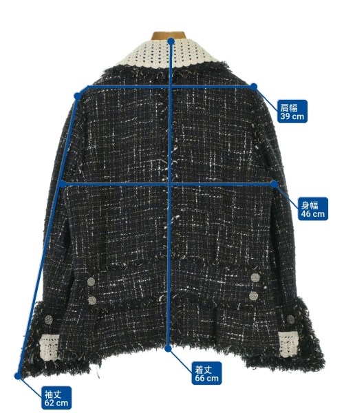 CHANEL（シャネル）テーラードジャケット 黒 サイズ:38(S位) レディース/2200687109012