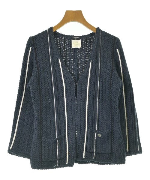 CHANEL(シャネル)カーディガン 紺 サイズ:38(S位)/2200691070100