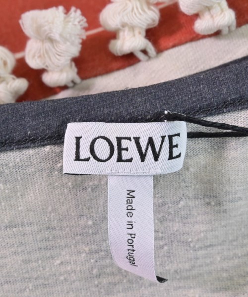 LOEWE ロエベ Tシャツ・カットソー XS グレーxベージュ(ボーダー)