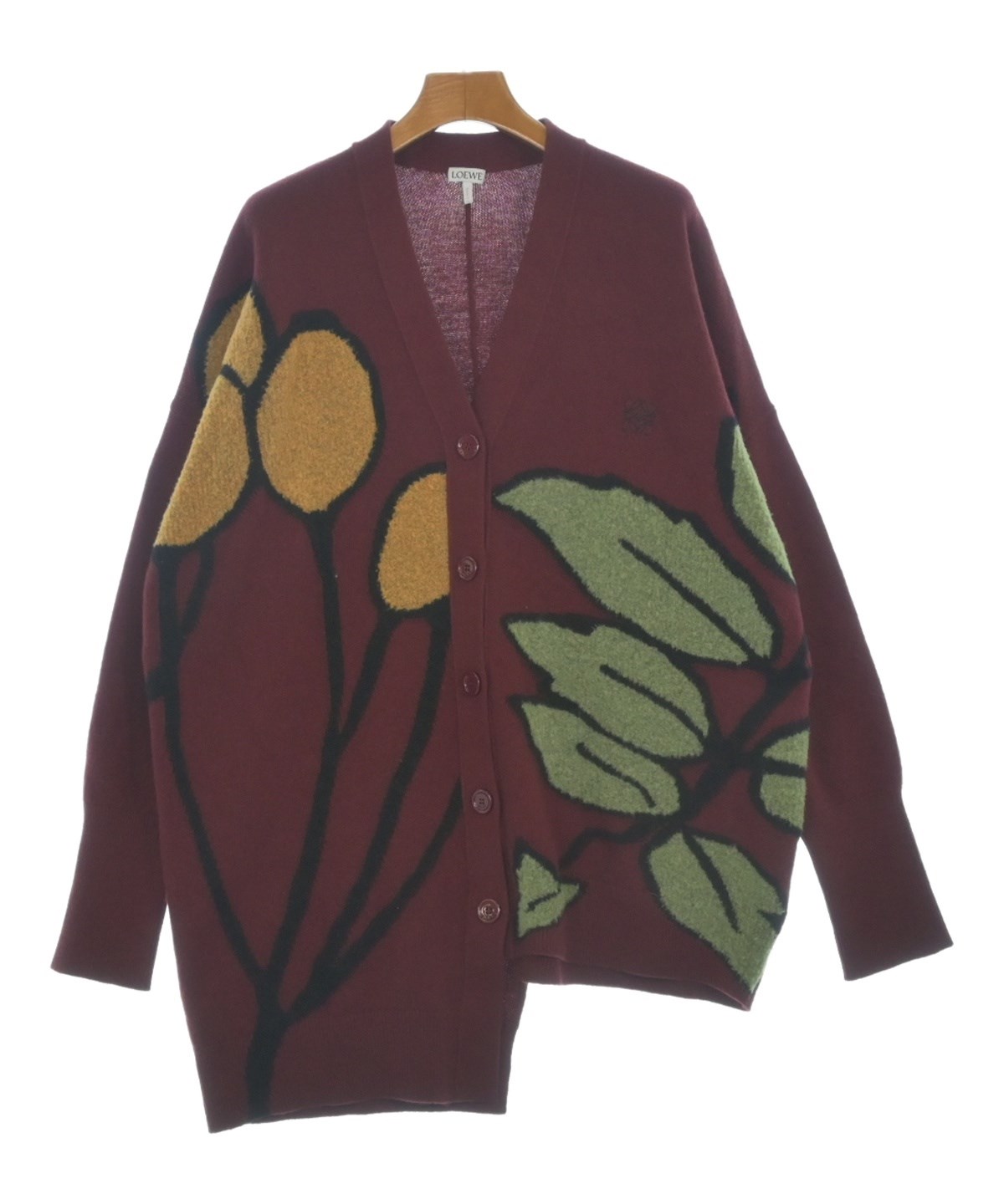 LOEWE（ロエベ）カーディガン 赤 サイズ:XS レディース/2200638591057