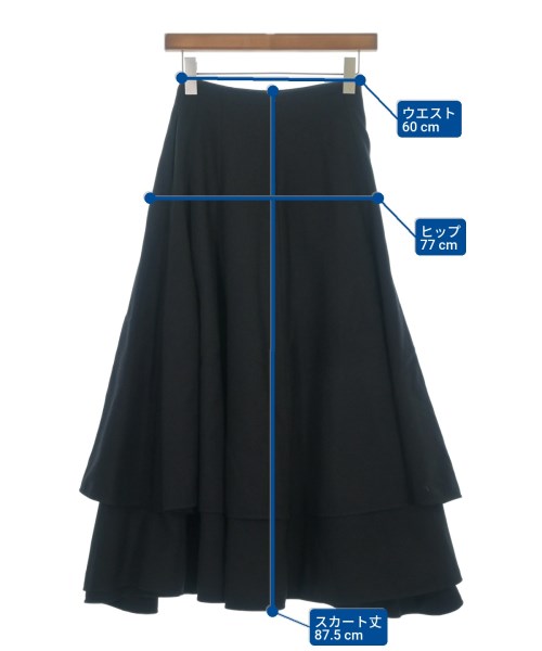 LOEWE（ロエベ）ロング・マキシ丈スカート 黒 サイズ:32(XXS位) レディース/2200626770075