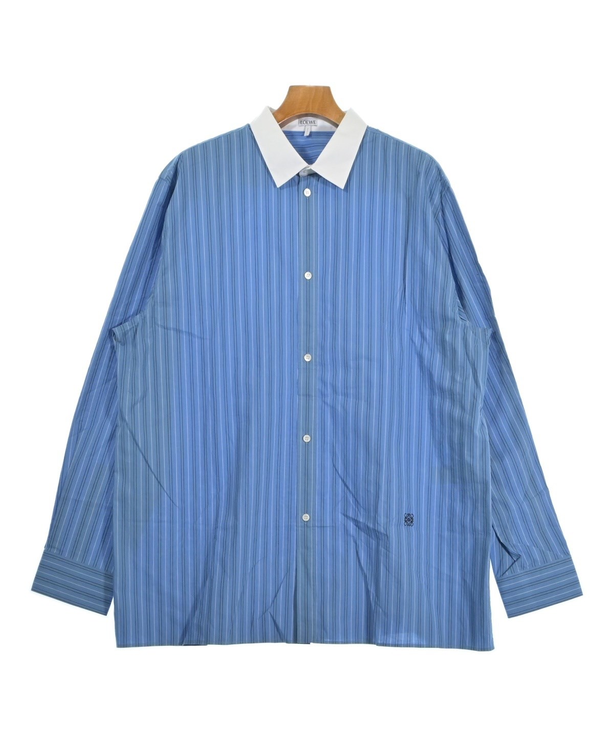 LOEWE（ロエベ）カジュアルシャツ 青 サイズ:42(XXL位) メンズ